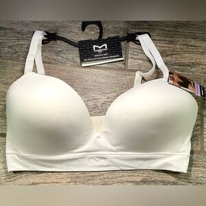 New Maidenform Basically Sexy Seamless Bralette Bra Size XL White